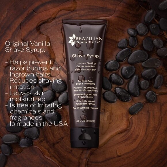 Brazilian Bare Shave Syrup Eliminates Ingrown Hairs & Razor Bumps 4 Fl O…